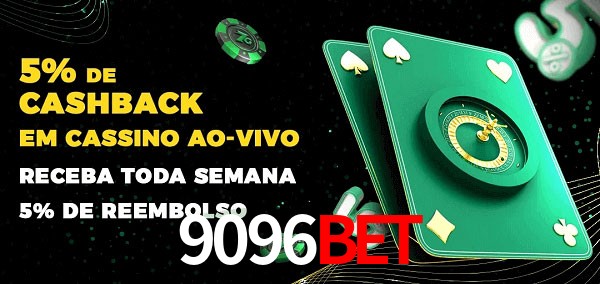 Promoções do cassino ao Vivo 9096bet